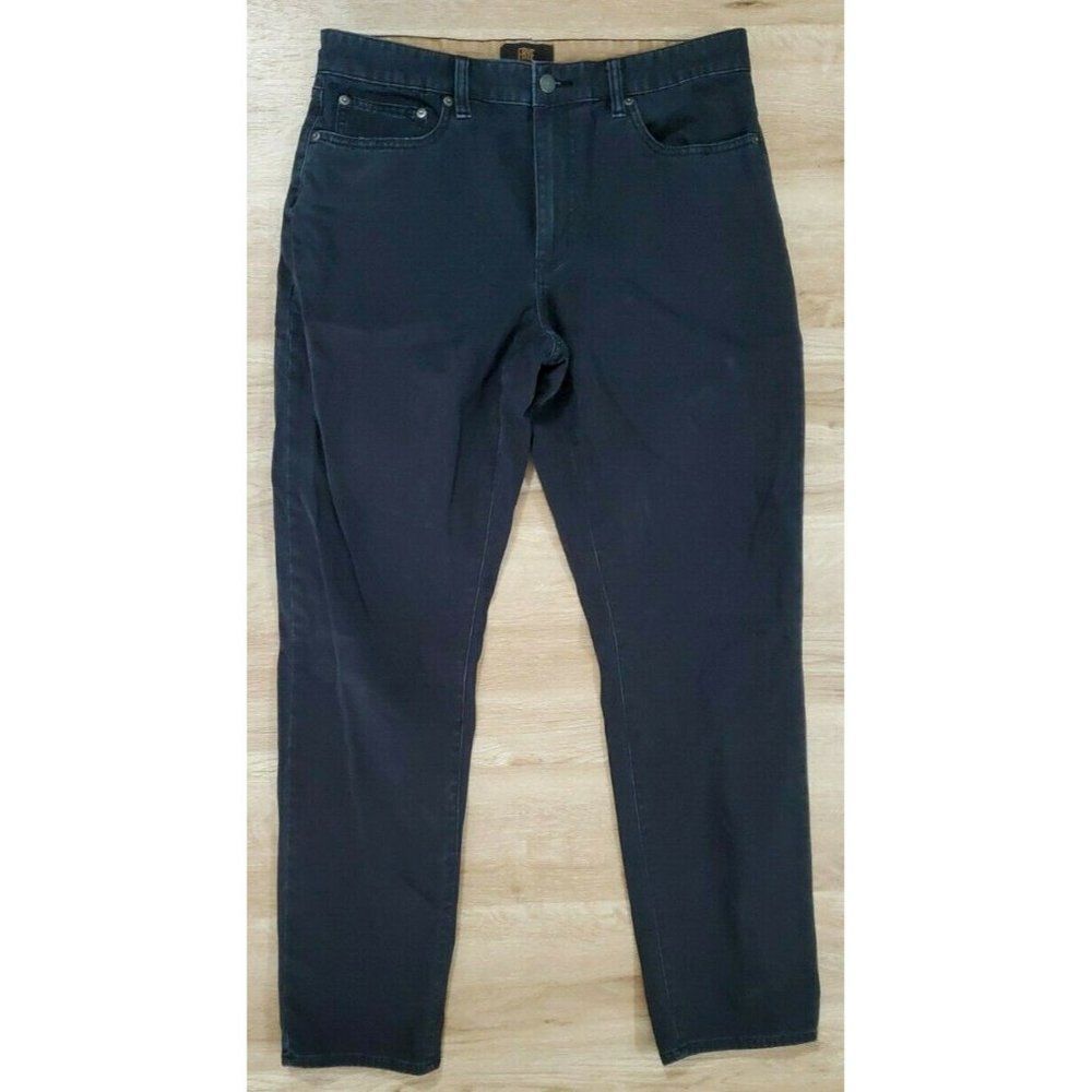 Frye Mens Dean 5 Pocket Mid Rise Slim Black Jeans